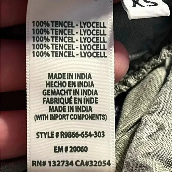 CLOTH AND STONE BY ANTHROPOLOGIES Shirt Button Up XS Oversized GREEN 100% LYOCEL - Picture 5 of 6